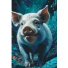 M11_Painting_by_Numbers_-_Piglet_in_shades_of_dark_turquoise