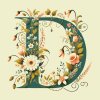 M11_Painting_by_Numbers_-_Letter_D_-_Floral_Pattern