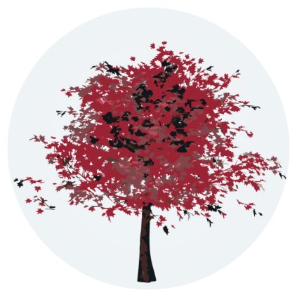 Paint by Number - Red Tree