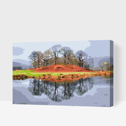Malování podle čísel - Jezerní oblast Cumbria, Velká Británie