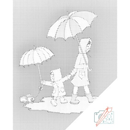 Dotting points - Child with Mother on a Walk