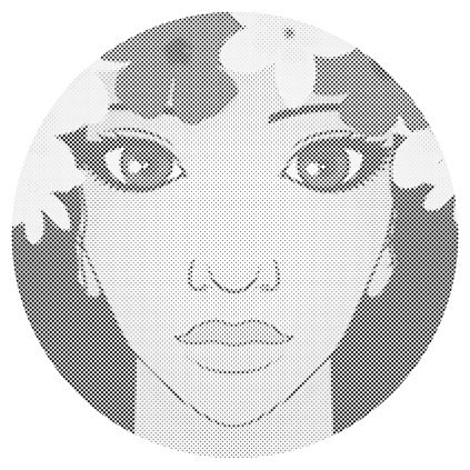 Dotting points - Woman with Flower Crown