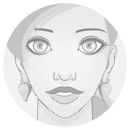 Dotting points - Woman with Strawberry Earrings