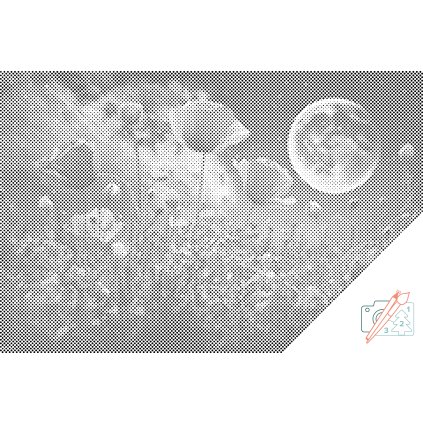 Dotting points - Poppies in the Moonlight