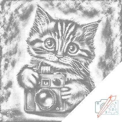 Dotting points - Kitten with a camera 2