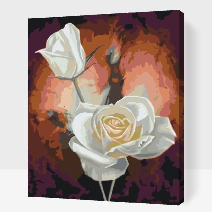 Paint by Number - White Roses