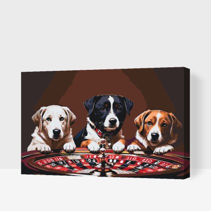 Malování podle čísel - Psí ruleta