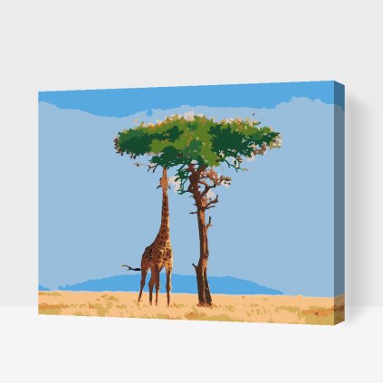 Paint by Number - Giraffe Feeding