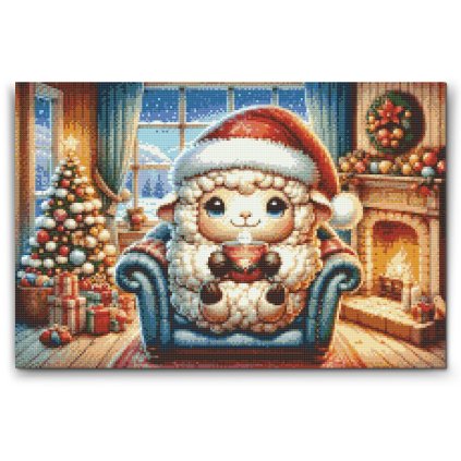 M2_Diamond_Paintings_-_Christmas_sheep_and_a_cup_of_coffee