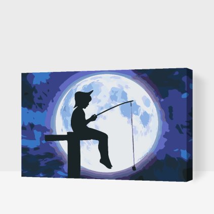 Paint by Number - Fishing at Full Moon