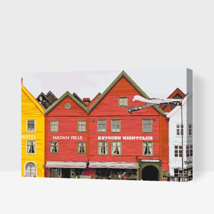 Paint by Number - Bryggen, Norway