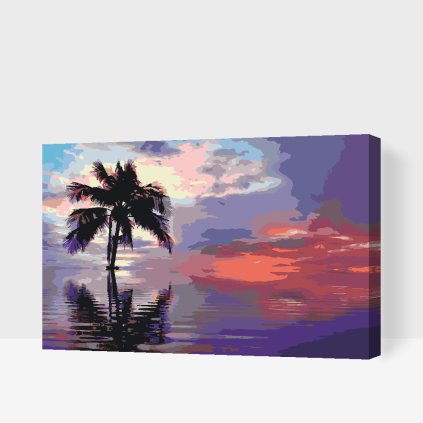 Paint by Number - Palm Tree in the Sea