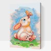 Paint by Number - Rabbit with a Butterfly on his Nose