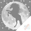 Dotting points - Silhouette of a Horse on the Moon