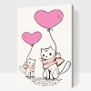 Paint by Number - Cats with Balloons