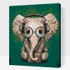 Paint by Number - Elephant with Glasses