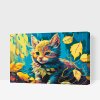 Paint by Number - Kitten amongst the Leaves