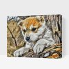 Paint by Number - Puppy Playing in the Wood
