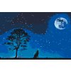 Paint by Number - Howling Dog at Full Moon