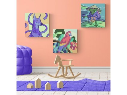 1028 set 3 obrazu malovani podle cisel pro deti design 19 20 x 20 cm