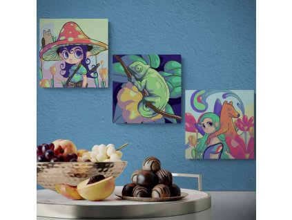 1085 set 3 obrazu malovani podle cisel pro deti design 38 20 x 20 cm