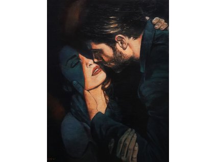 470 malovani podle cisel posledni polibek 40 x 50 cm