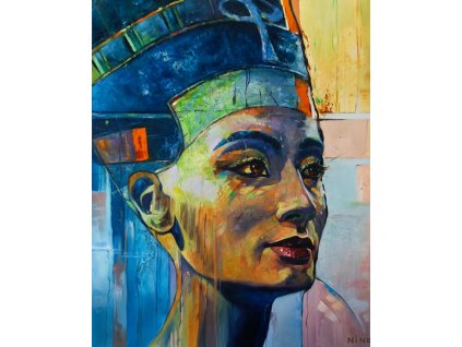 665 malovani podle cisel nefertiti 40 kh 50 cm