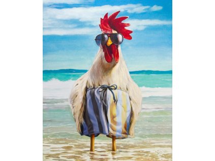 737 malovani podle cisel stylovy kohout 40 x 50 cm