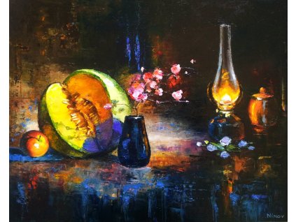 785 malovani podle cisel zatisi s melounem 40 kh 50 cm