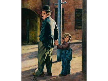 830 malovani podle cisel the kid charlie chaplin dite 40 x 50 cm