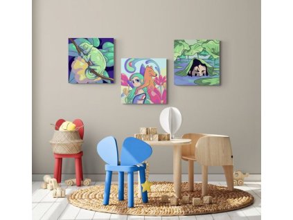 986 set 3 obrazu malovani podle cisel pro deti design 5 20 x 20 cm