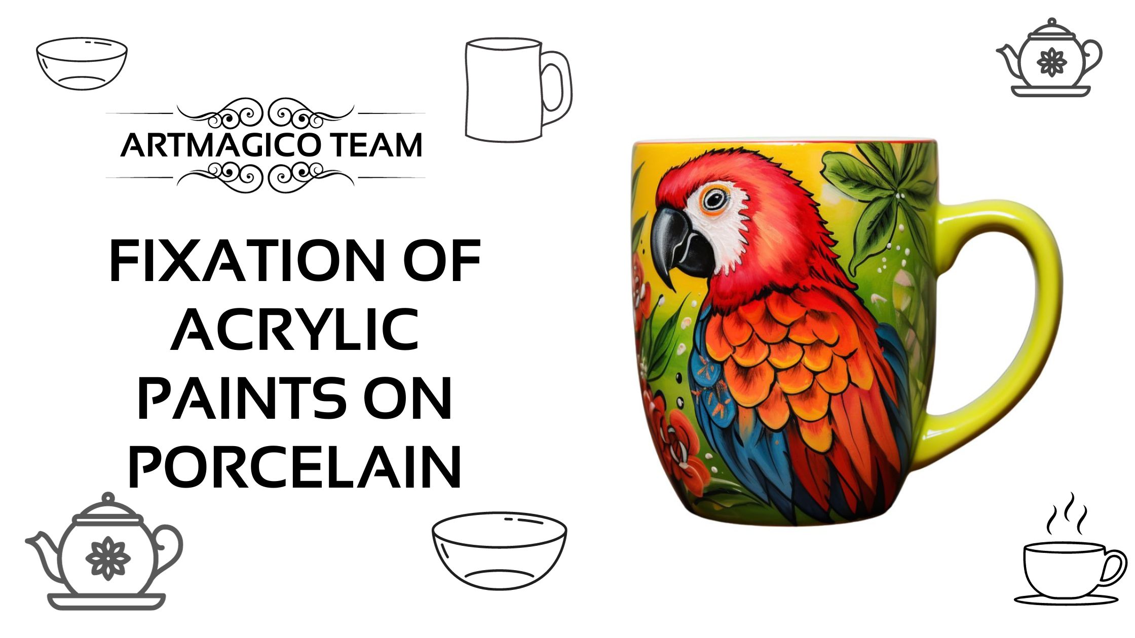 How to fix acrylic paints on porcelain