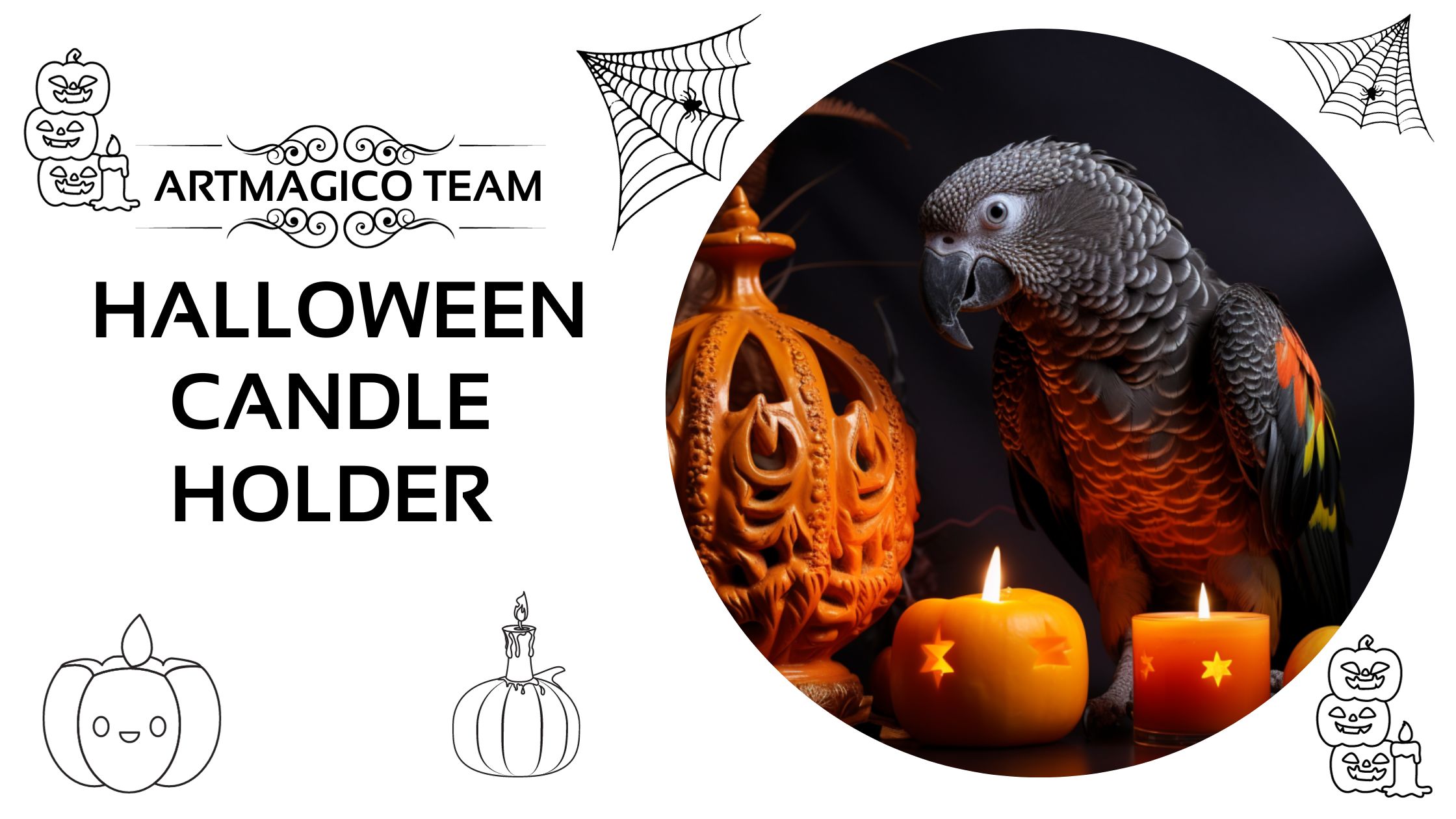Halloween candle holder