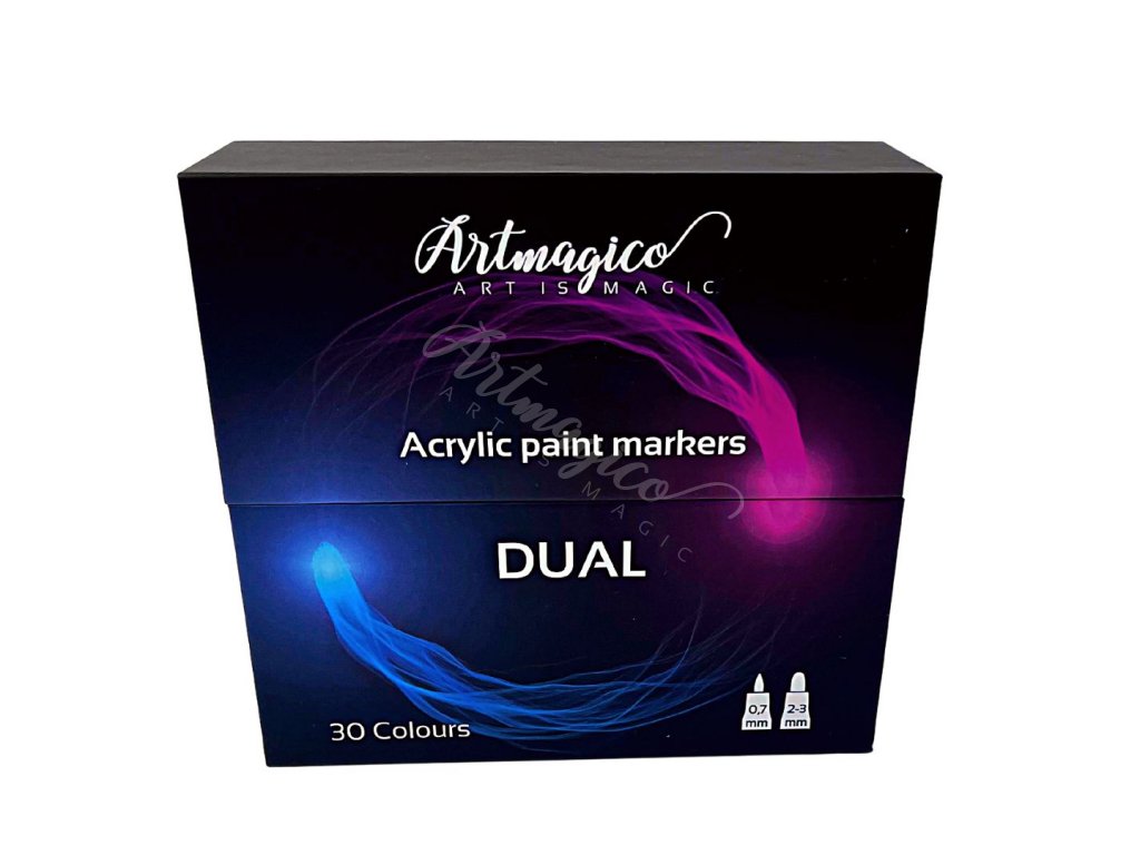 Artmagico Acrylic markers DUAL PEN with two tips set 30 pcs