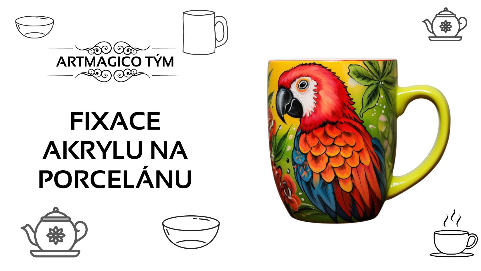 Jak zafixovat akrylovou barvu na porcelánu