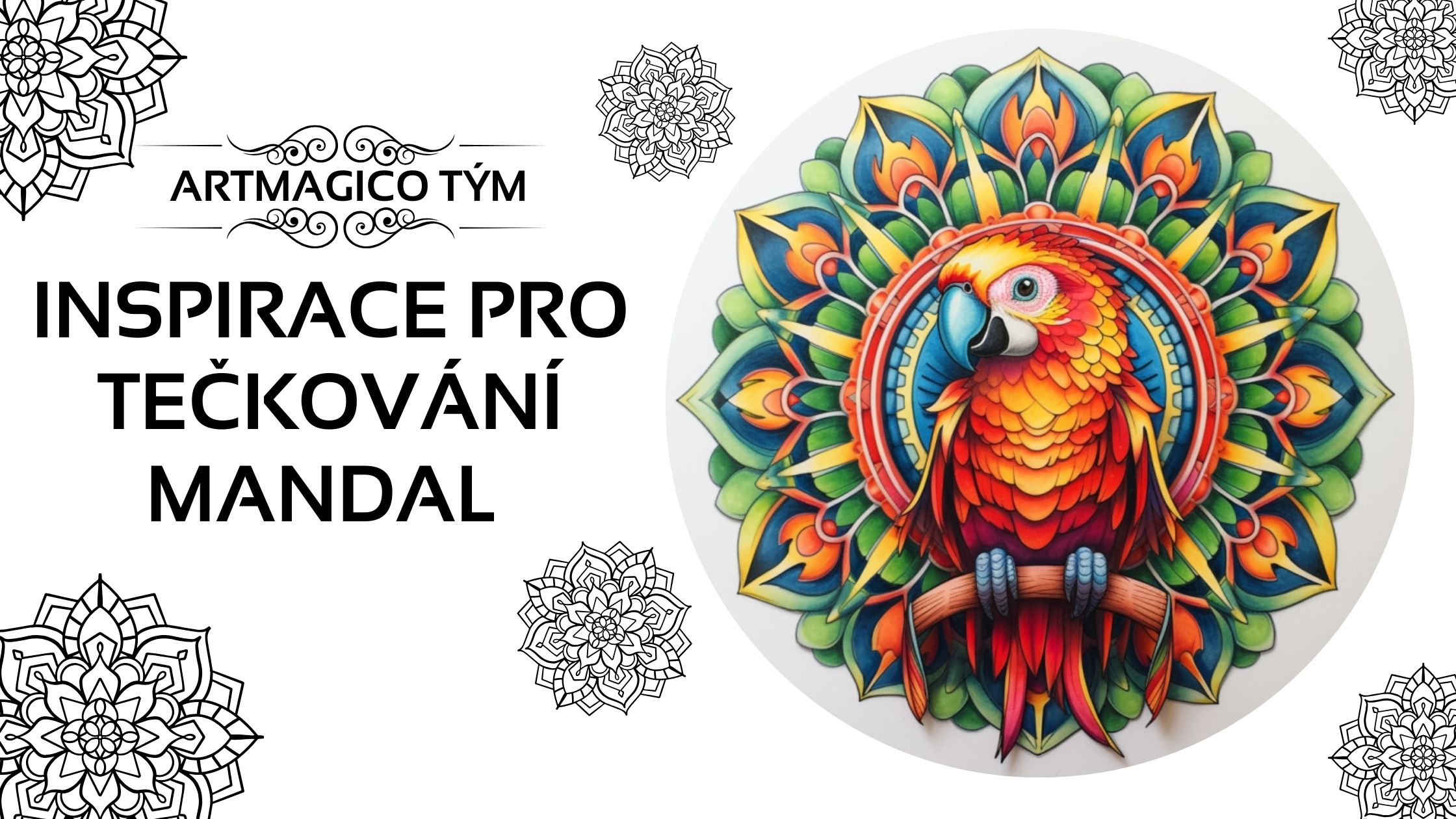 Inspirace pro malování tečkovaných mandal