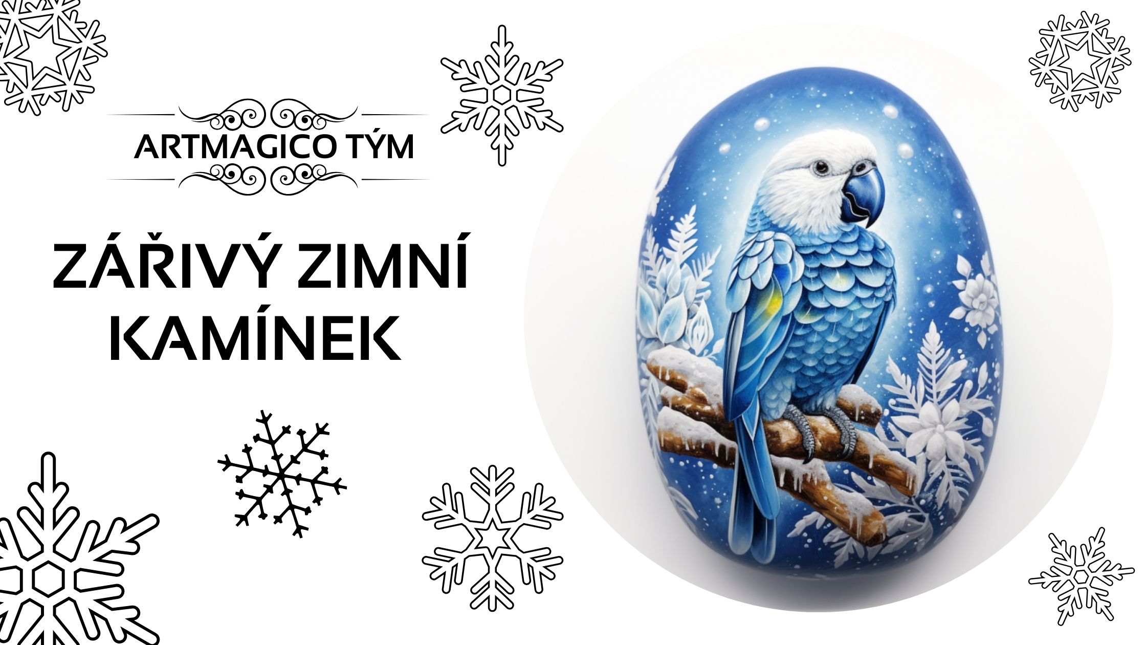 Zářivý zimní kamínek