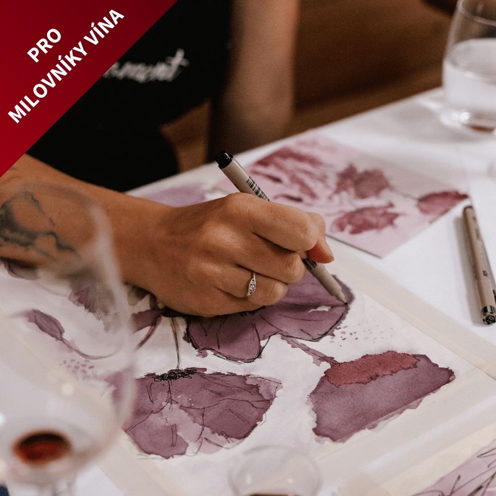 degustace vína a malování vínem artwine