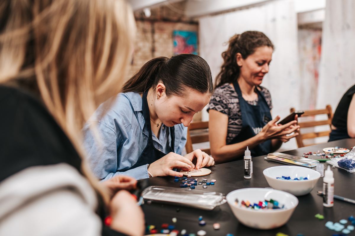 kurz mozaiky Praha – účastníci workshopu