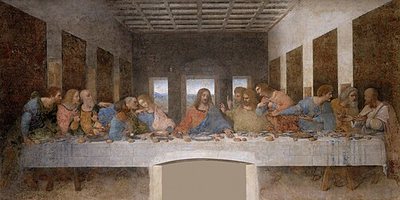 Poslední večeře od Leonarda da Vinci – Kristus a apoštolové u stolu, malý náhled