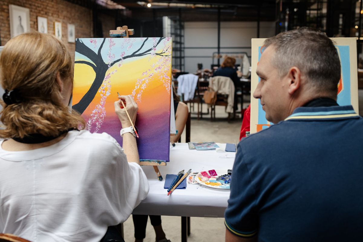 Dárek k narozeninám průběh výtvarného kurzu ArtMoment