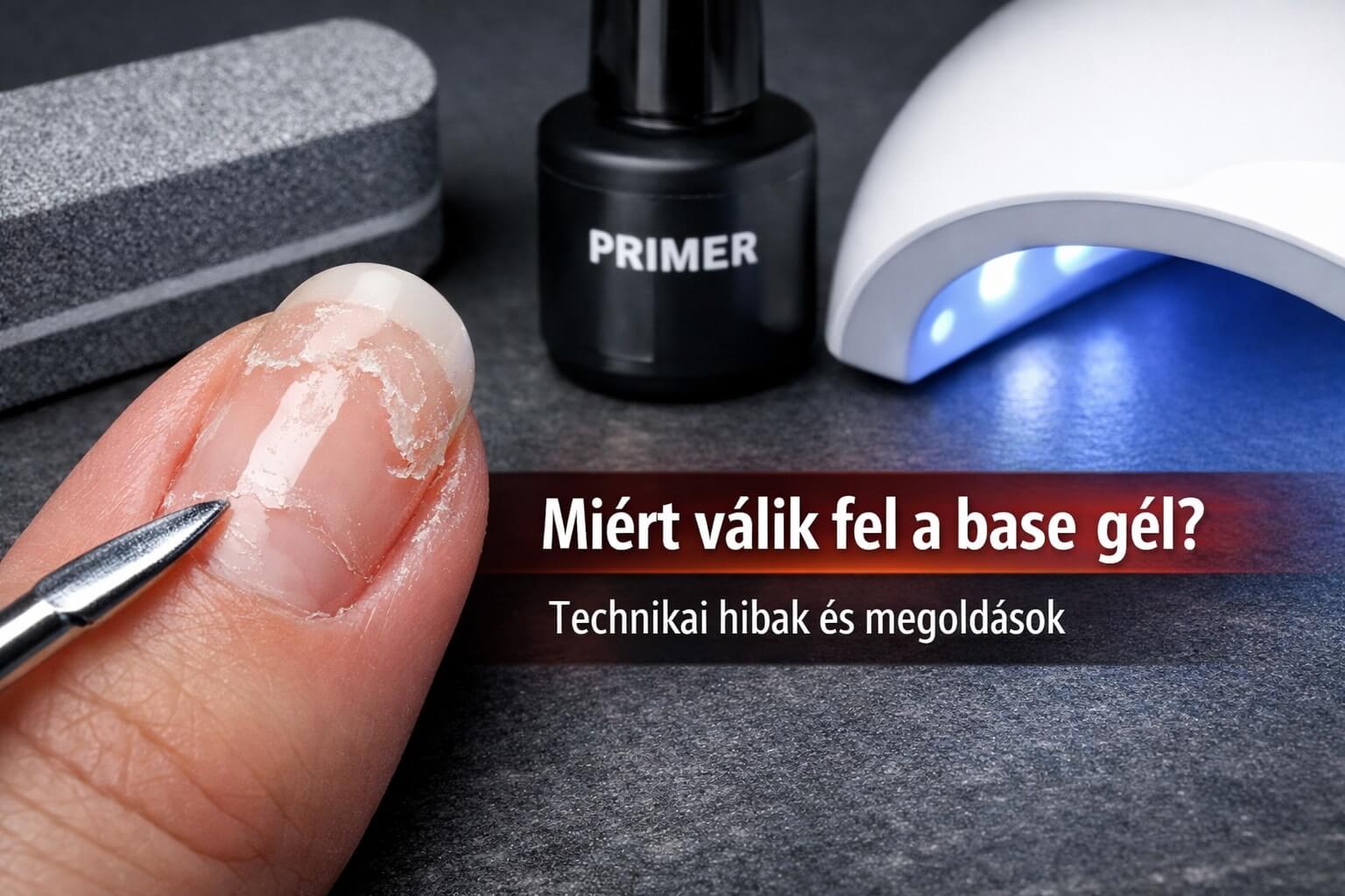 Miért válik fel a base gél? – Technikai hibák és megoldások normál és érzékeny körmökön