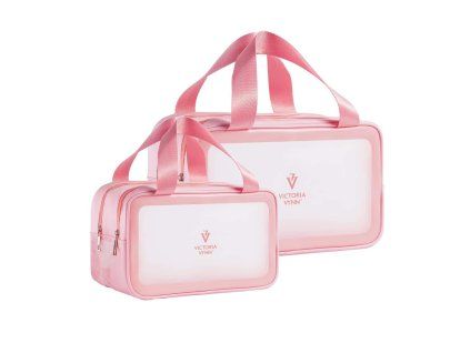 cosmetic bags two pack pink