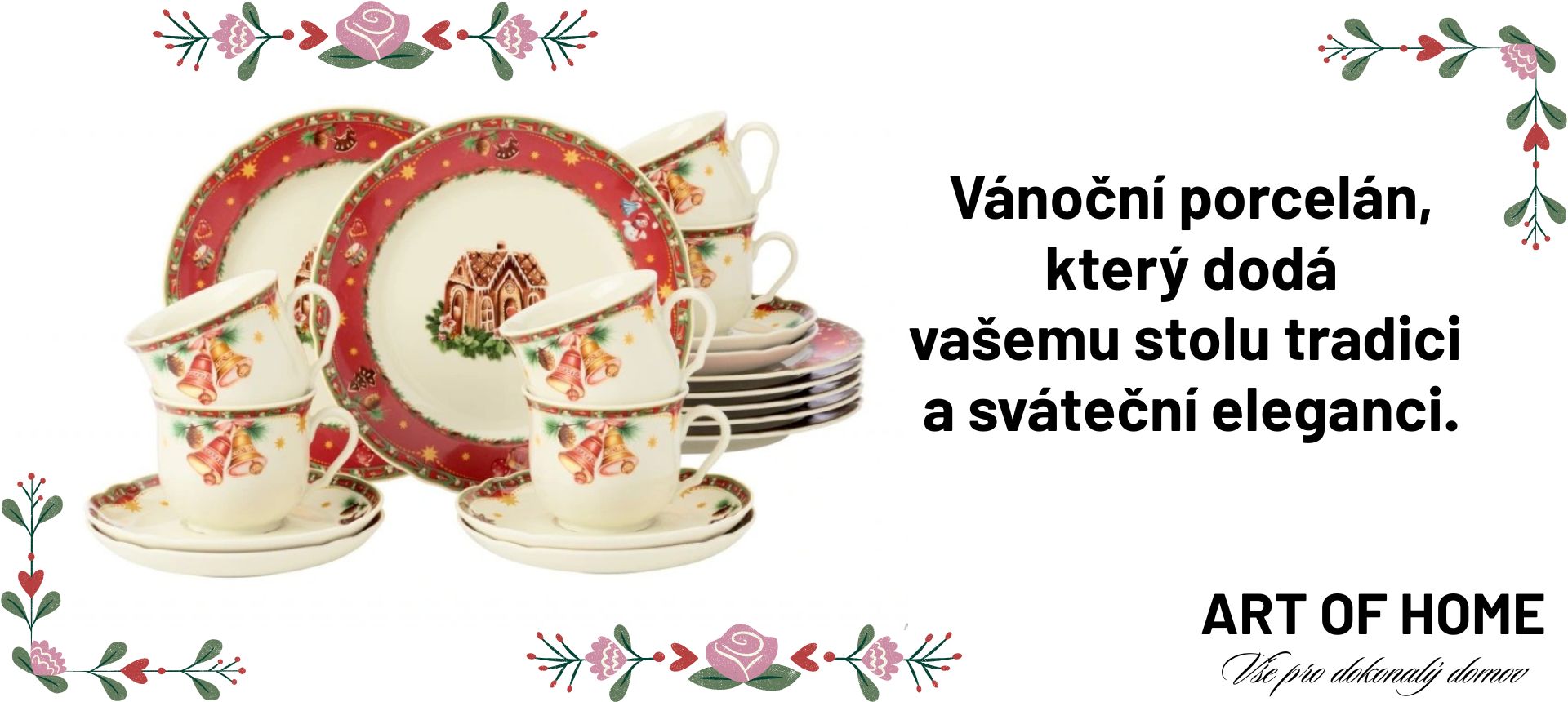 vánoční porcelán