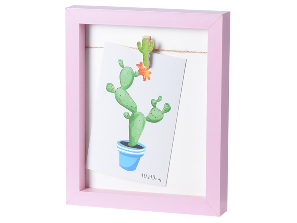 12388 fotoramecek color 23x19cm ruzovy ram