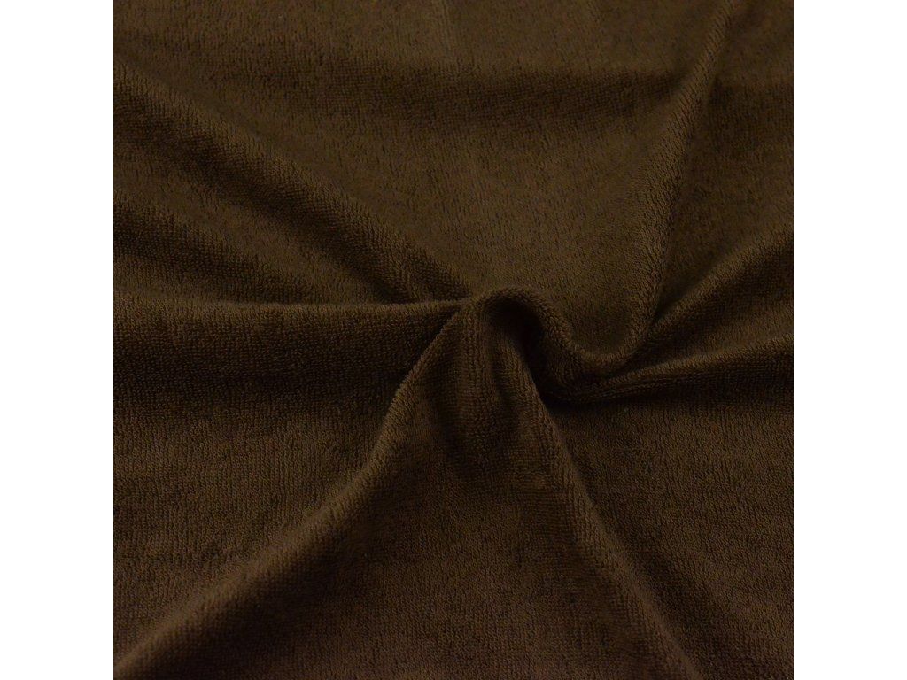 Froté prostěradlo 90x200cm 190g/m2 na vysokou matraci tmavě hnědé