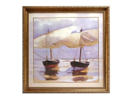 Goebel Joaquin Sorolla Beached Boats Obraz 56,5 cm