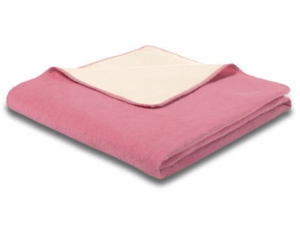 Biederlack Pink-Ecru deka 150 x 200 cm