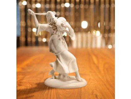 Aelteste Volkstedter Porcelánová soška "Baletka s kočkou"