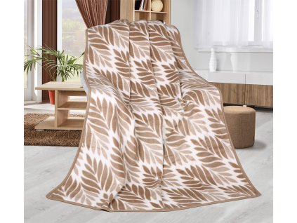 17207 17207 1 deka karmela jednoluzko 150x200cm bezovy list